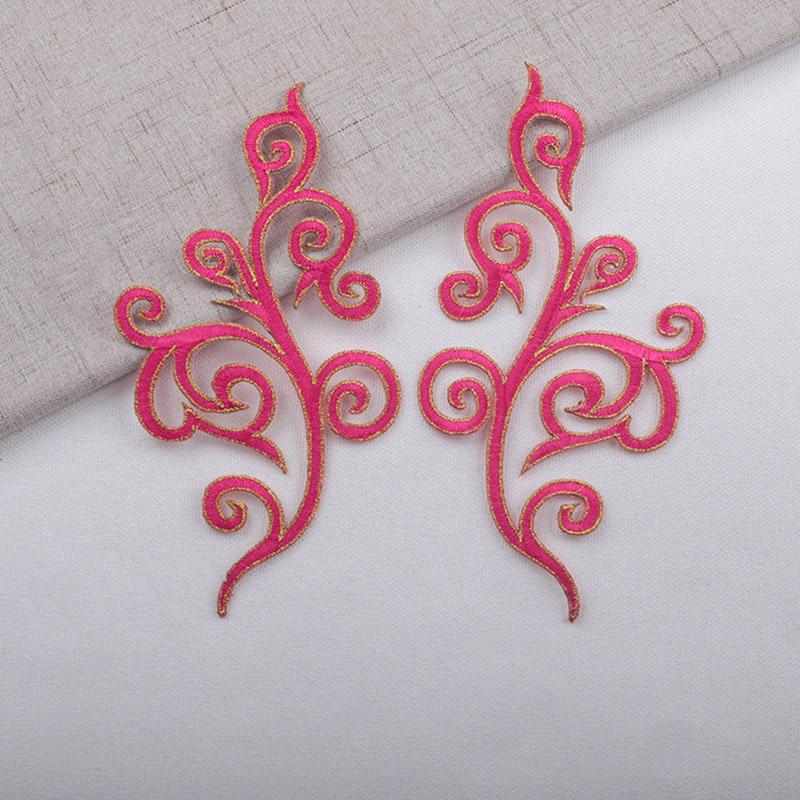 1 Paar Aufnäher mit ethnischem Totem, goldfarben, zum Aufbügeln, zum Aufnähen, Aufnähen, bestickte Applikationen für Kleidung, DIY-Basteldekoration