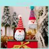 Christmas Decoration Blue And White Striped Knitted Santa Hat Forest Gnome Ornament