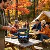 Propanbrenner Winddicht Outdoor Gasherd 72000 BTU Hohe Leistung Tragbarer Campingkocher mit 3 Adaptern Tragetasche 1,5M