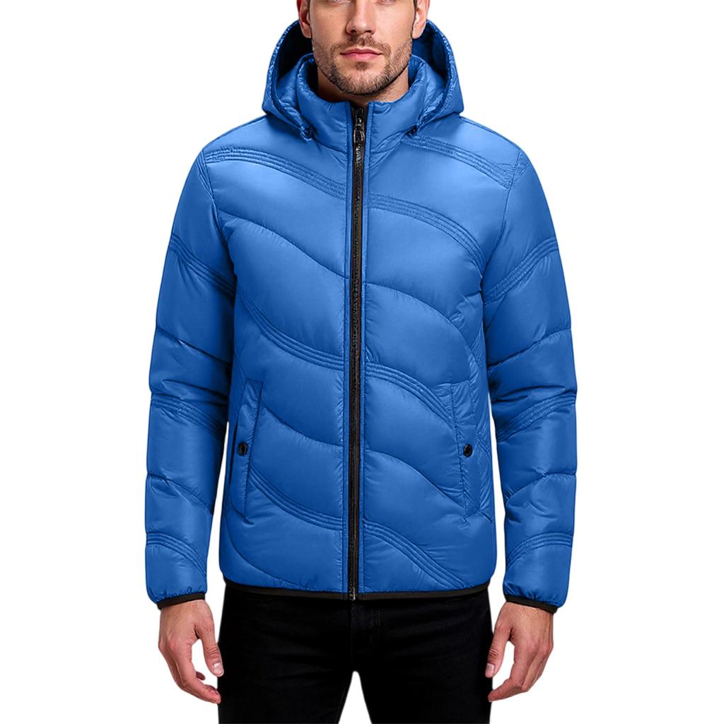 Herren Lockere Kapuzenjacke Baumwollgepolsterte Jacke Mantel