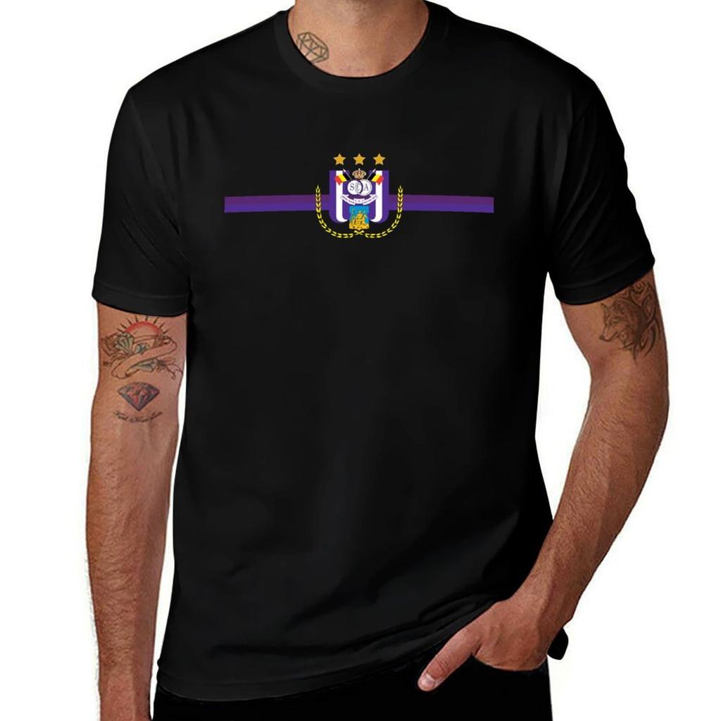 Anderlecht Tričko Základní Každodenní Outfit Krátký Rukáv