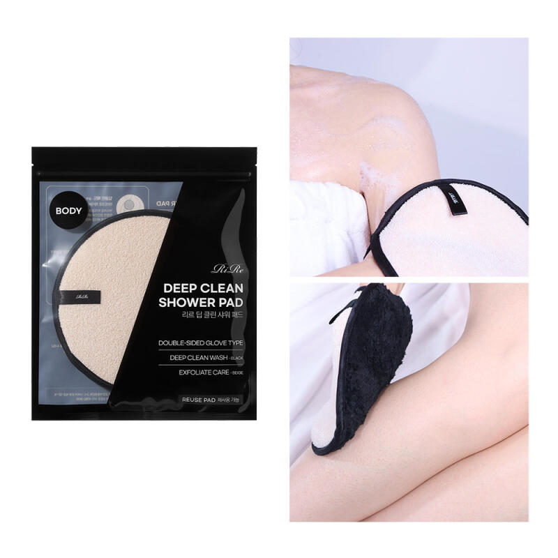 RIRE Глубоко очищающая мочалка для душа / Двусторонняя мочалка-перчатка для тела Deep Clean Shower Pad