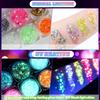 6 Colors Glow in the Dark Body Glitter Gel, Holographic Sequin Face & Hair Glitter for Halloween Party and Festival Makeup
