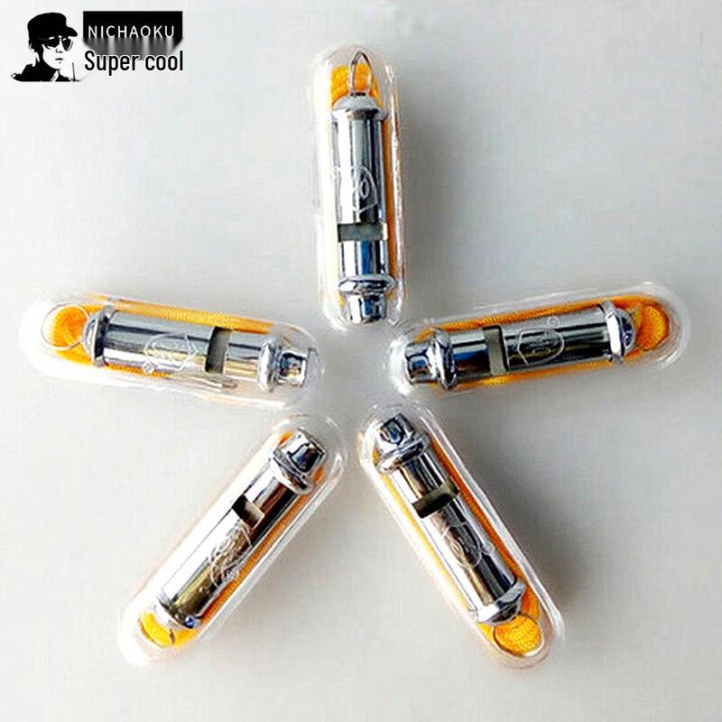 Stainless Steel High-Frequency Survival Whistle (10-Pack)