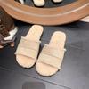 Internet Celebrity Mao Mao Slippers Women's Fashion Wear 2025 Autumn and Winter New Retro Soft Flat Bottom Home Lazy One-word Cotton Mop