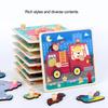 Montessori Baby Spielzeug 3D Holzpuzzles Kinder Handkratzbrett Puzzle Kinder Frühes Lernen Bildung Obst Kognitives Spielzeug