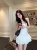 2026 Summer Best-Selling French Spaghetti Strap Dress: Slimming Waist-Cinched Skirt