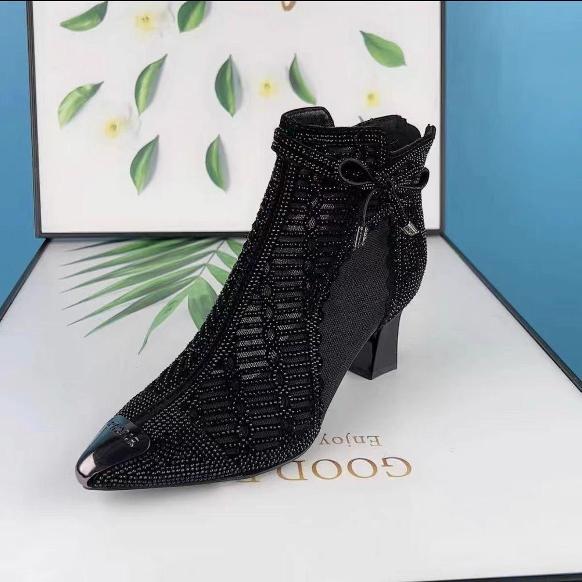 

Модные женские сандалии на высоком каблуке из марли, простые, 2024, новые, модные, универсальные, удобные, дышащие, с мягкой подошвой, осенние 40 чёрный