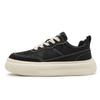 Casual board shoes new autumn and winter youth low-top flat-bottomed sports shoes leather surface breathable
