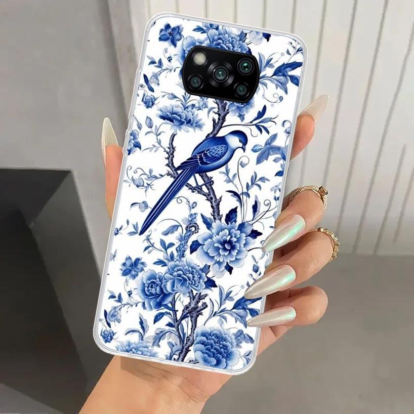 Blue And White Porcelain Phone Case for Xiaomi Poco X5 X6 X7 Pro F7 Ultra M7 Redmi 15 15C 13 13C 12 12C 10 10A 10C 9 9A 9C 9T Sh