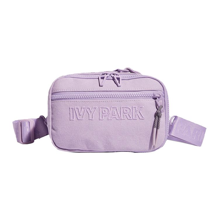 

Adidas Originals X Ivy Park Collaboration Simple Classic Solid Color Letter Print Canvas Shoulder Crossbody Bag Unisex bags Light-Purple HC1388 Light Purple