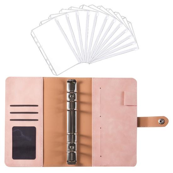 Budgetplaner, Schnallen-Design, Aufbewahrung, Kunstleder, 6 Ringe, Budgetplaner, Notizbuch, Binder, Bürobedarf