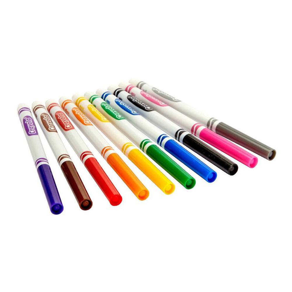 Markery cienkie flamastry kolorowe dla dzieci Markers Crayola 10 kolorów