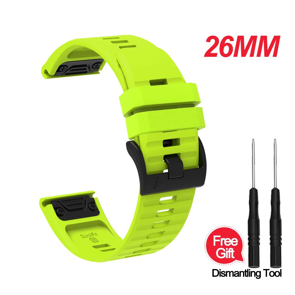 Correa De Silicona QuickFit De 22mm Y 26mm Para Garmin Fenix 6XPro 5XPlus/Epix Gen 2 7X Pro TACTIX DELTA Instinto 2X