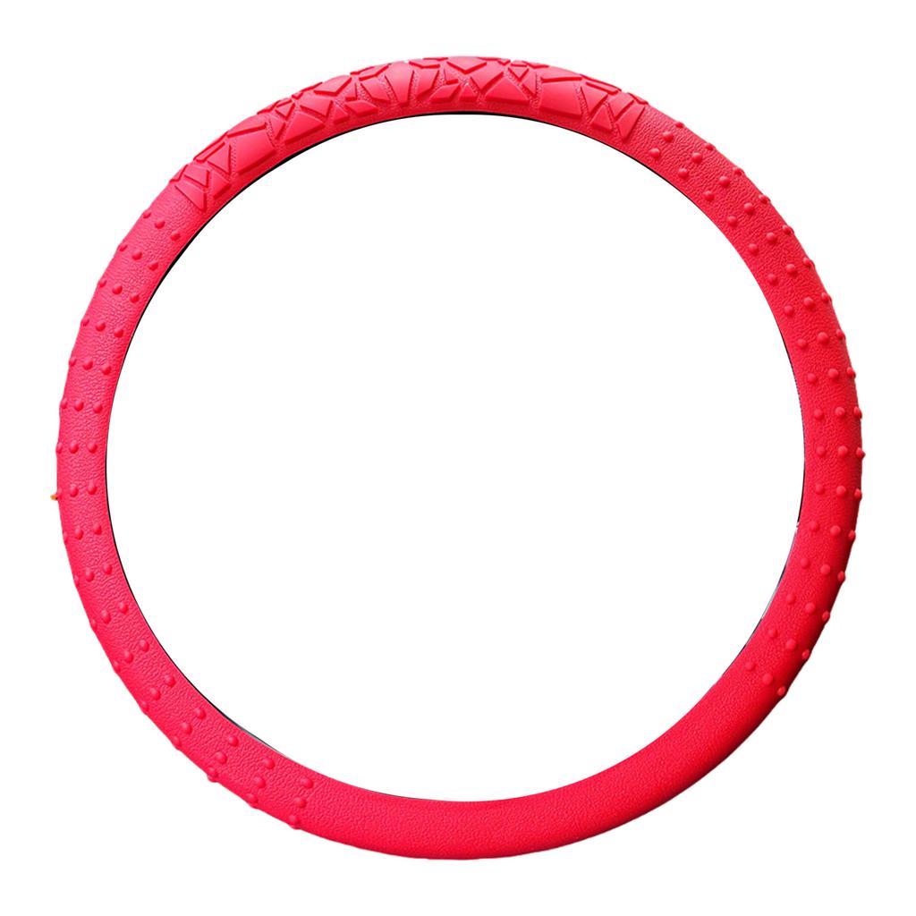 Steering Wheel Cover Geometric Pattern Cover Anti Slip Silicone 15in Steering Wheel Protector Auto Interior Accessories