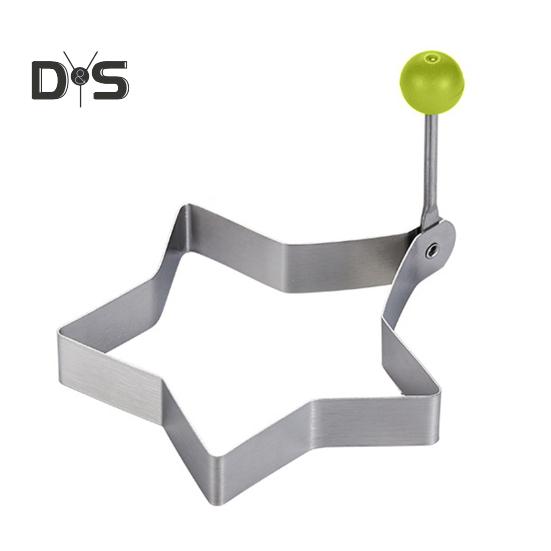 

Практичная форма для яиц с защитой от ожогов, полезный инструмент для жарения яиц в форме сердца из нержавеющей стали Pentagram