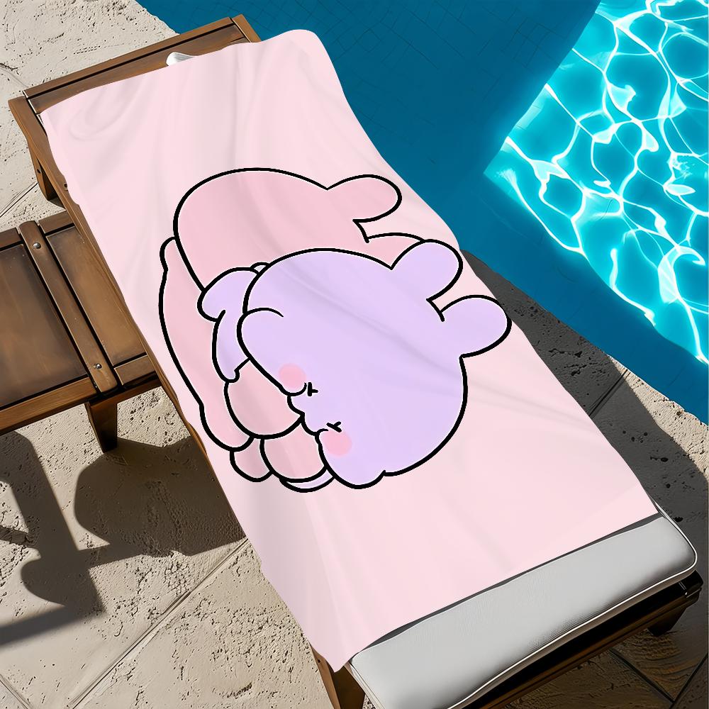 Towel Soft Cute Pool Gift For Travel Gym Shower Camping Quick Dry Sports Large Beach A-Asamimichan Cartoon Towel