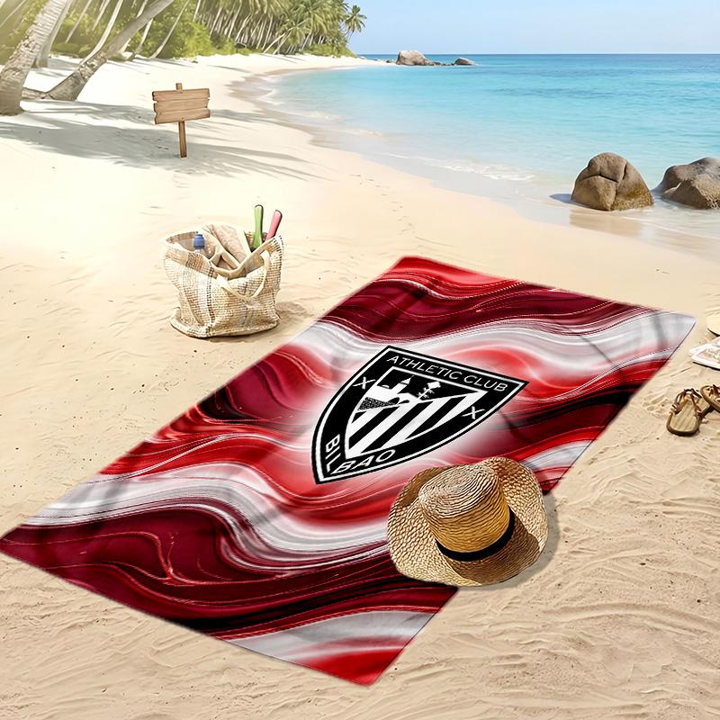 Toalla de Playa con Estampado de Fútbol del Athletic Bilbao, Toalla Grande Suave de Secado Rápido para Playa, Camping, Natación