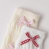 Child Girls' Cotton Long Socks Spring Summer Sweet Bow Princess Calf Socks for Kids Korean Knee High Baby Elegant Sock 1-12Years