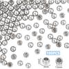 1box 202 Stainless Steel Beads Half Drilled Round Stainless Steel color 3x2mm Hole: 2mm 100pcs/box
