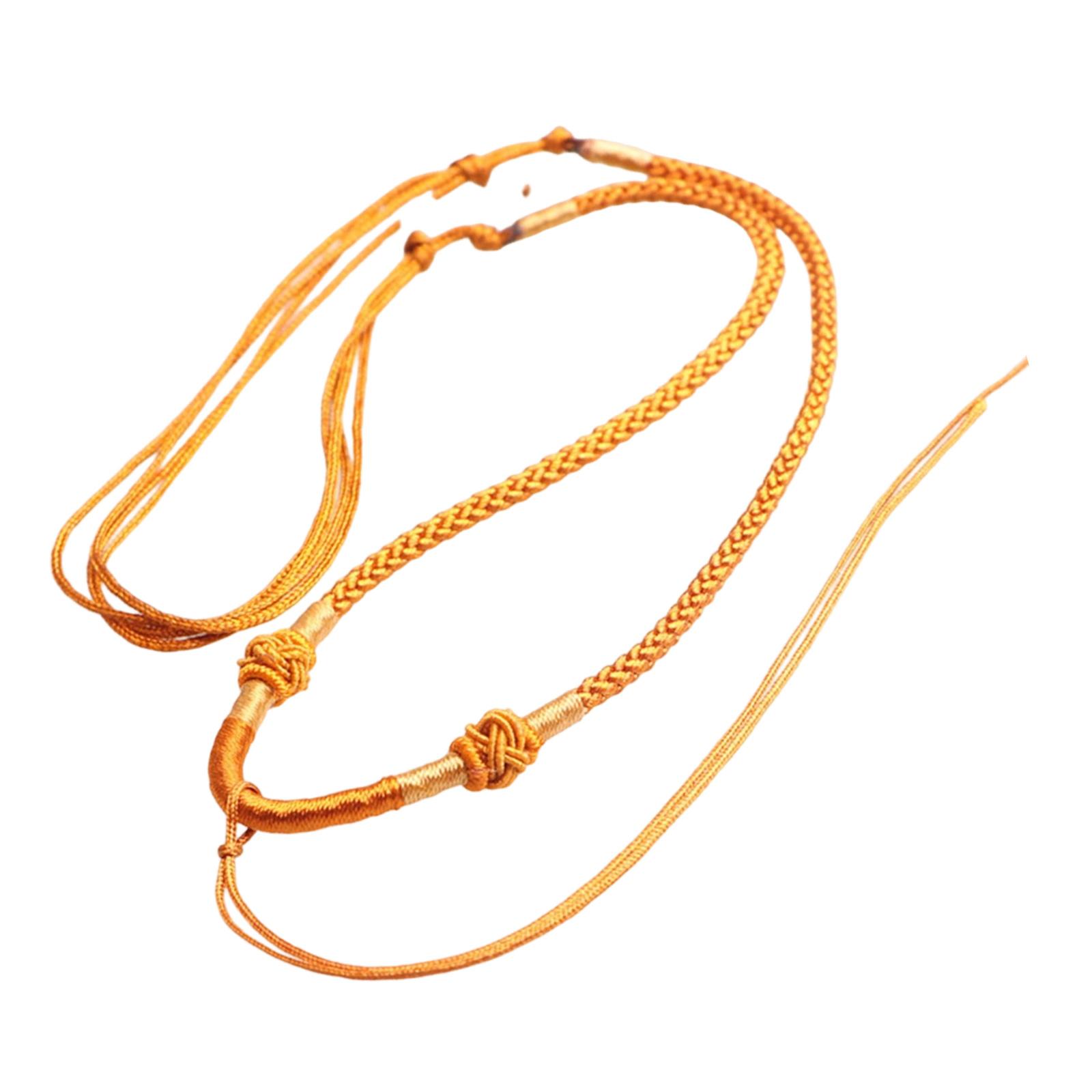 Ожерелье из плетеного шнура ручной работы с регулируемой длиной, ожерелье-талисман на удачу, современное ожерелье, унисекс-ожерелье, текстура плетеного шнура для ожерелья