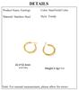 Cazador Stainless Steel Bamboo Joint Hoop Earrings for Women Trendy Round Drop Earrings Jewelry 2026 Valentine Gift New
