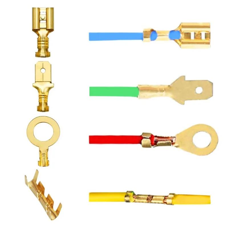 Male Female Wire Box Insulated Cable Macho Connector 2.8/6.3mm Electrical Crimp Terminals Termin Spade Connectors Assorted Kit
