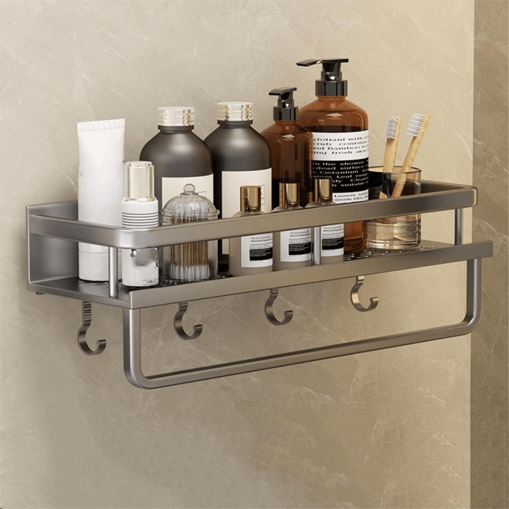 Bohrerfreie Badezimmerregal Rechteckige Form Lagerregal Badezimmer-Organizer Eckregal Für Badezimmer