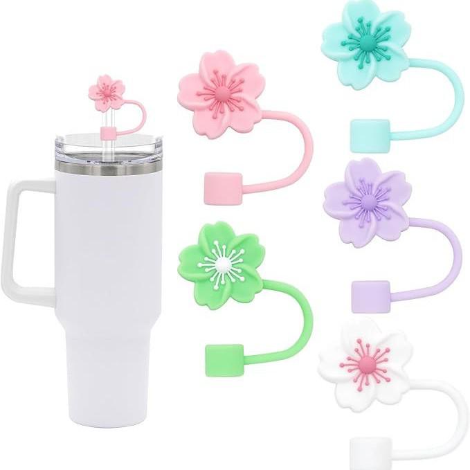 10mm Thick Cartoon Begonia Flower Straw Cap Dust Cover