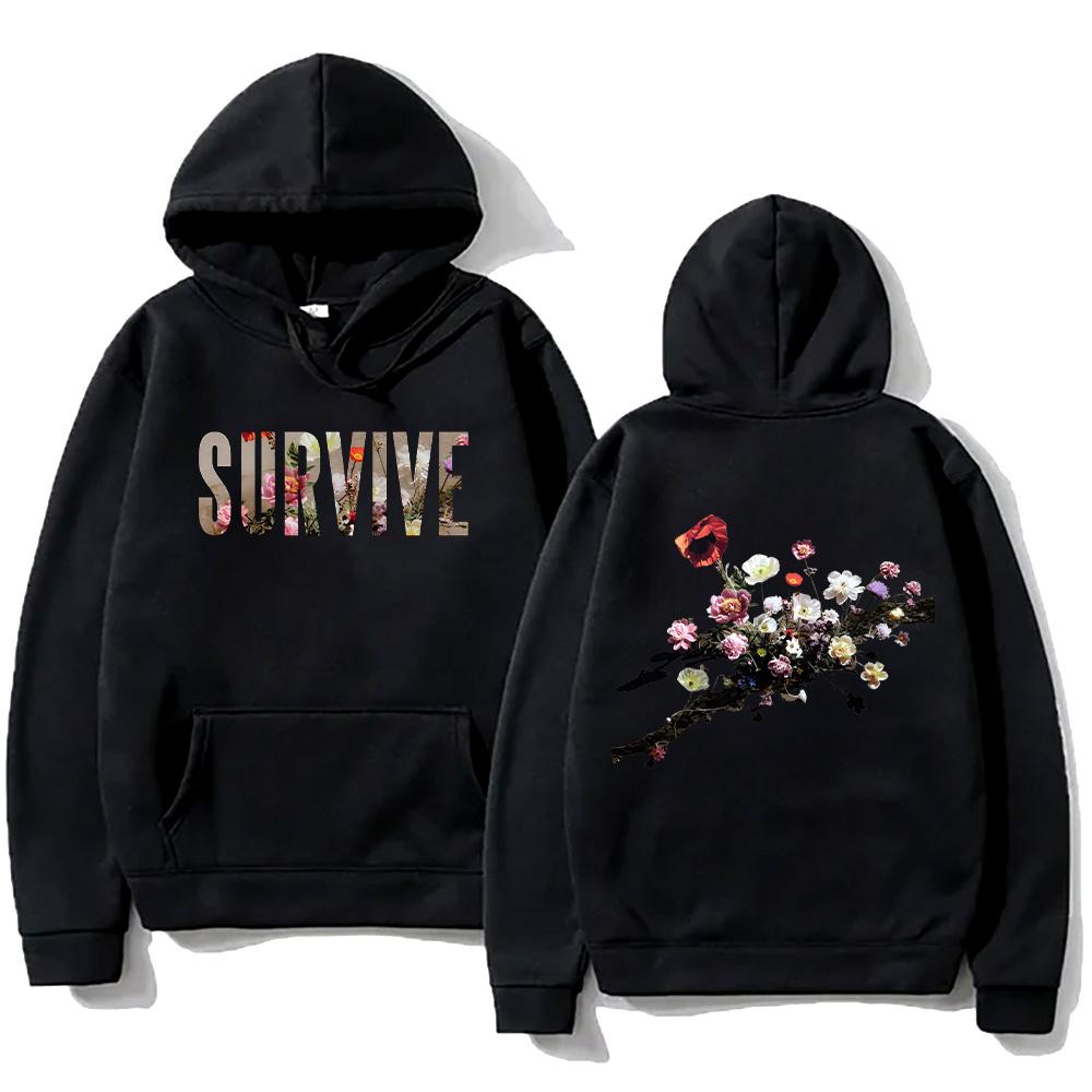 

Lewis Capaldi Survive Flowers Dateback Hoodie Men s Clothing Unisex Comfort Women Hoody Long Sleeve Harajuku Aesthetic Pullovers XS чорний