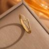 Elegant Twisted Shiny Cubic Zircon Ring Simple Design Daily Wear Finger Ring For Women