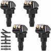 Adjustable Windshield Wiper Sprayer Nozzle Plug and Play Washer Nozzle Replacement for Most Cars SUVs Trucks Auto Parts