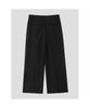 8seconds July Daily Single-Pleat Wide Slacks (Basic) Black