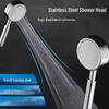304 Stainless Steel Handheld Pressurized Filter Shower Head with Small Waist Design
