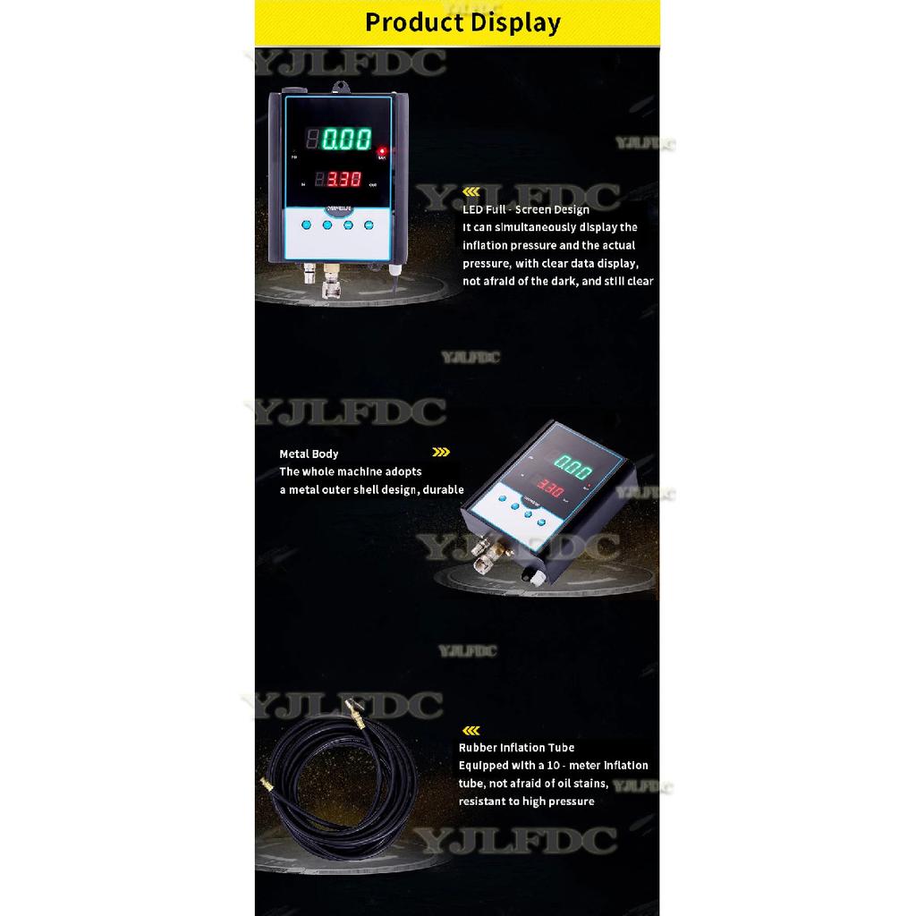 Wall-mounted Digital Tyre Pressure Gauge Car  Automatic Tyre Infaltor Inflation Gun Air Gauge Automatic Tire Shop Inflation Gun