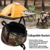 Seau Pliable Épaissi Léger Anti-fuite Bassine Pliante avec Sac de Rangement Poignée Renforcée