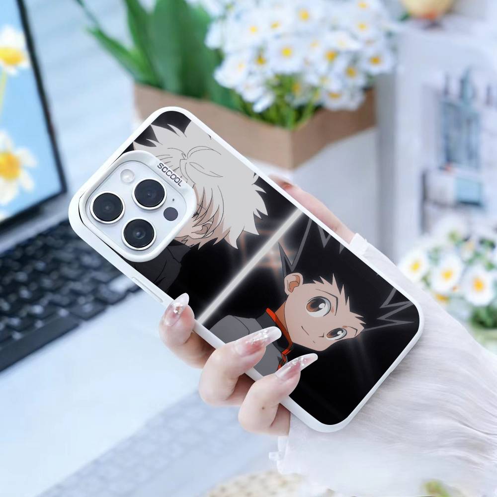 F-Killua Zoldyck H-Hunter X Hunter Phone Case For iPhone17, 16,15,14,13,12 Pro Max Black Candy Matte Shockproof Cover