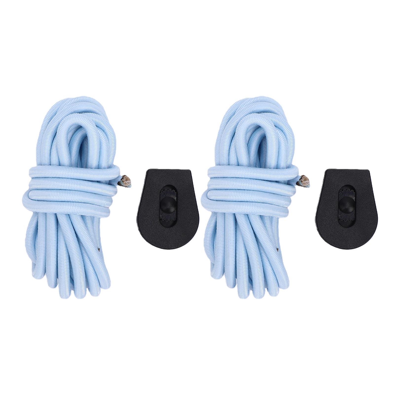 2 stuks Elastische Bungee Koorden Kajak Stretch Touw met Antislip Gesp voor Items Op Paddleboard 250cm Lengte 5mm Diameter