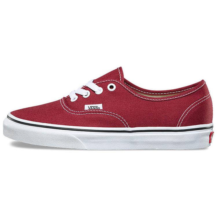 Vans Authentic Canvas Износостойкие Низкие Повседневные Кеды для Скейтбординга Унисекс Красные VN0A38EMQ9S 44