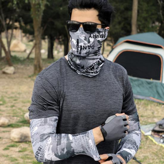 1 Set Solar Fan Hat with Arm Sleeves Neck Gaiter UV Protection USB Rechargeable Foldable Men Women Outdoor Fishing Hiking Cooling Fan Sun Hat
