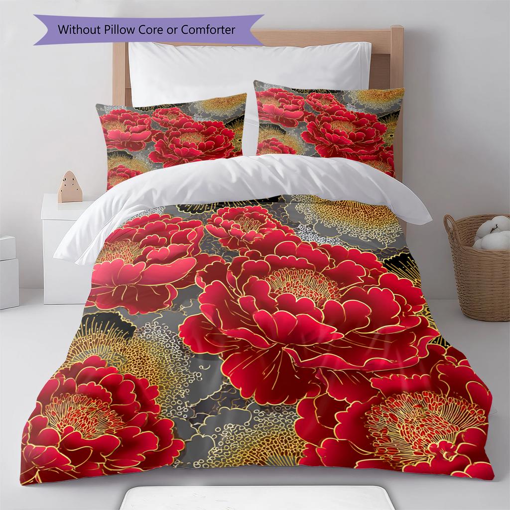 Cartoon Pattern Bedding Quilt Set Quilt Cover Pillowcase Home Decoration Birthday Gift (1 * Duvet Cover + 2 * Pillowcase, Without Core)