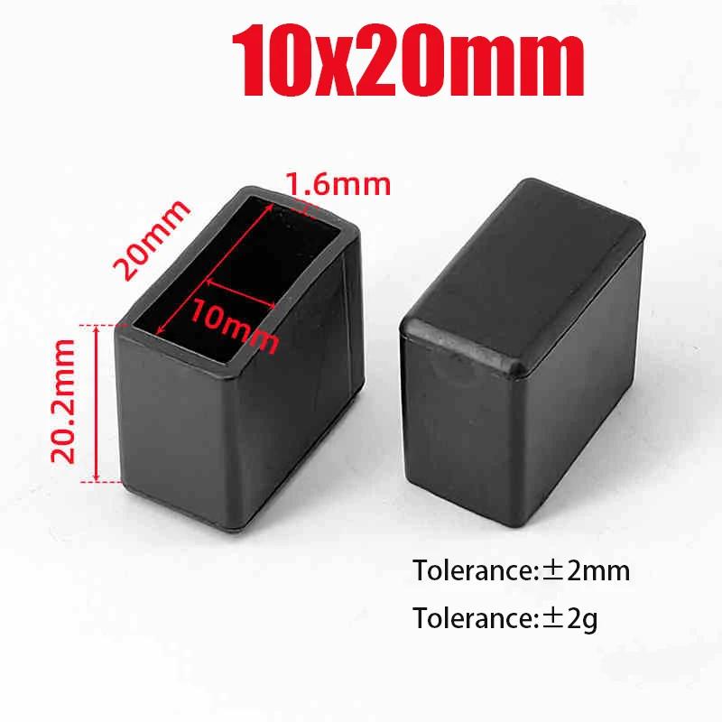 Black PVC Furniture Table Foot Tip Chairs Legs Pad Protector Cover Square/Round Caps Pipe Plug Lid Tube Hole Protection End Cap