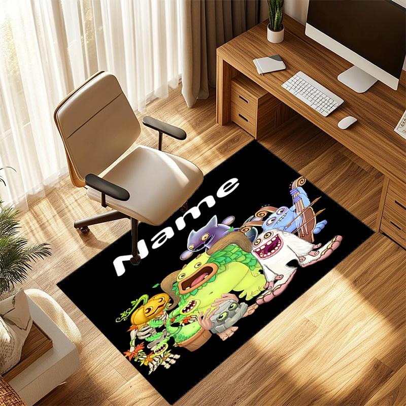 Customizable Name My Singing Monsters Mat-Non Slip Backing,Suitable for Living Room, Bedroom,Bathroom-Soft,Durable,Perfect Gift