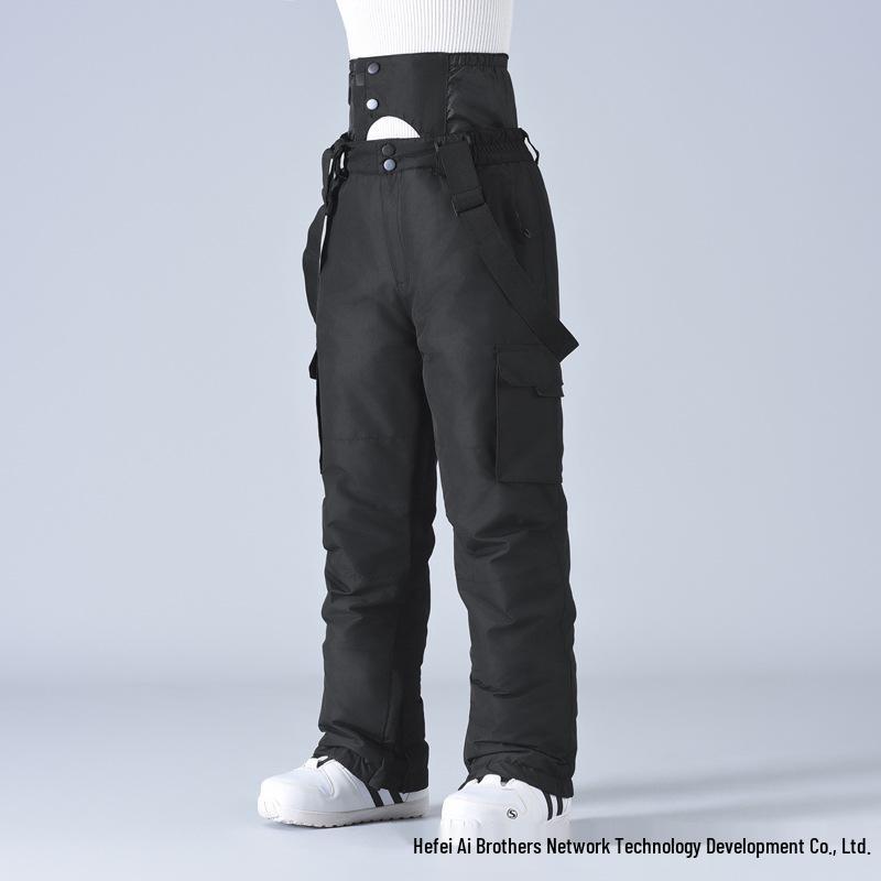 Unisex Winter Ski Pants: Windproof, Waterproof, Thickened, with Suspenders - Perfect for Snowboarding and Skiing.