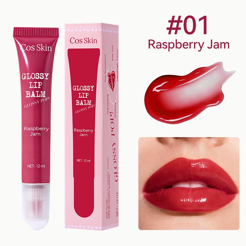 Moisturizing Lip Balm Rich Jam-Like Gloss Long-Lasting Hydration Available in Red Purple Pink And Reddish-Brown Shades