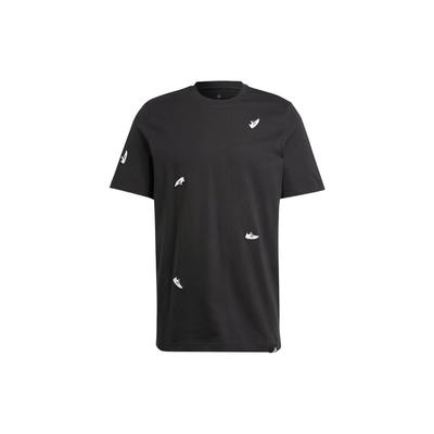 Originals Rundhals Bedrucktes Kurzarm T-Shirt Herren Oberteile Schwarz IL5384