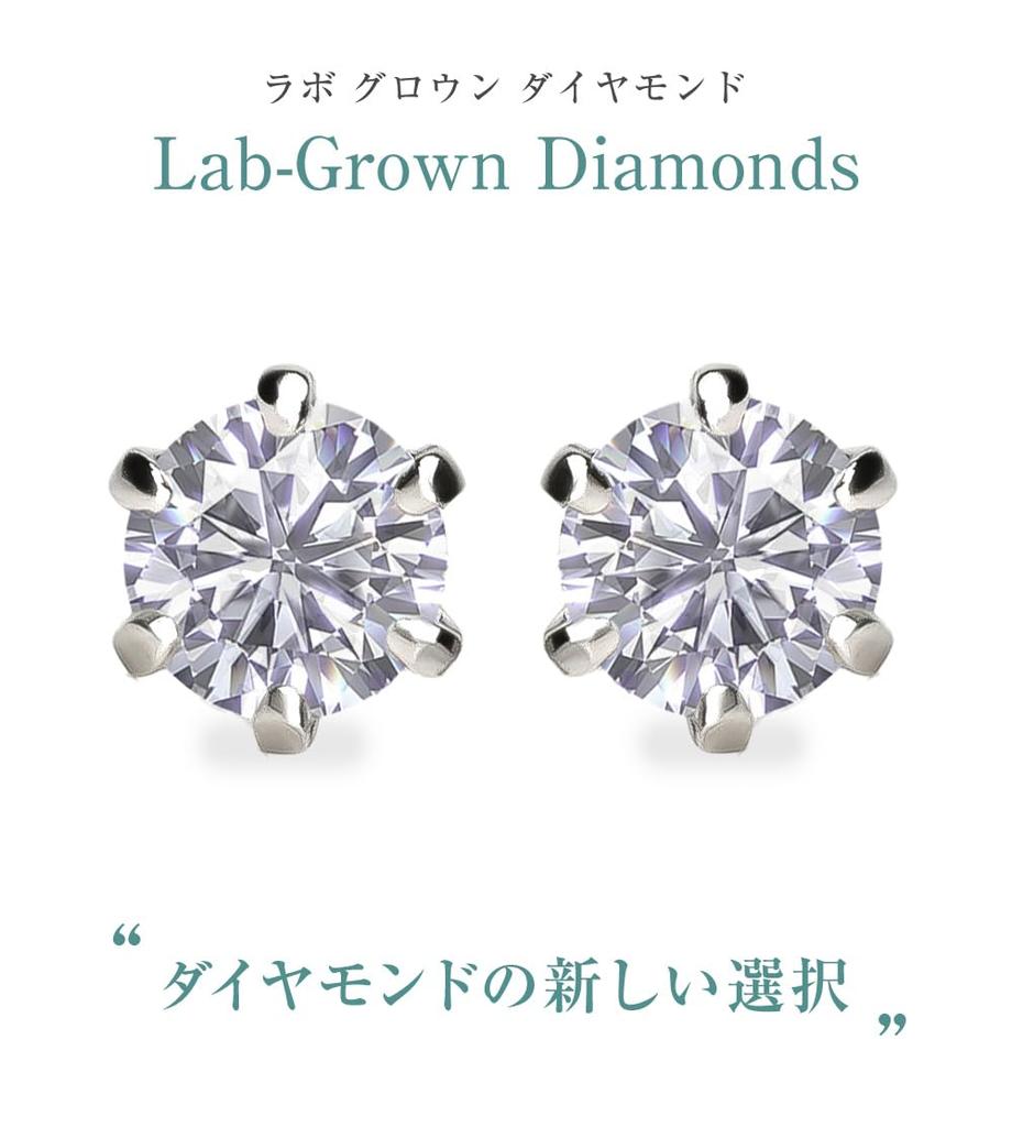 Diamond Lab Single Diamond Earrings for Women in 10K White Gold Box 0.12ct [Gift Set]