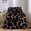CLASSIC LEOPARD Flannel Blanket Warm Soft Halloween Christmas Couch Warm Cozy Decorative Decor Gift for All Season