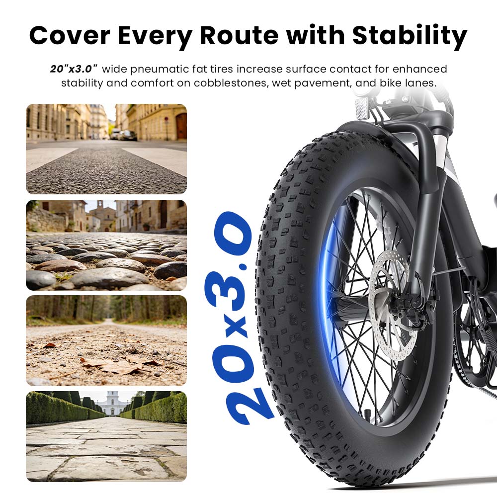 Touroll S3 Schwarz EU-Stecker Step-Through 20 Zoll 36V13Ah 250W E-Bike