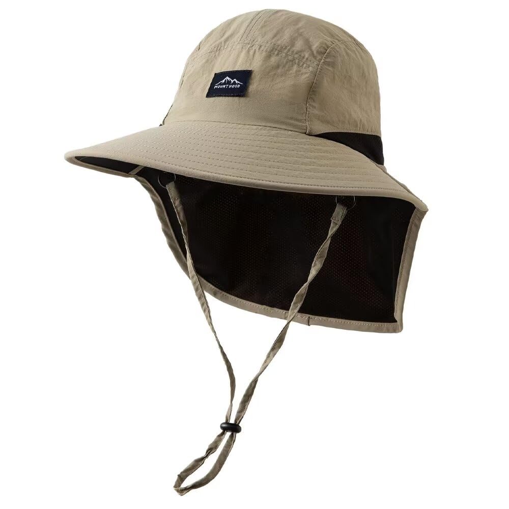 

Sun Hat that Protects Up to the UV Quick Wide with Chin Mesh Sun Outdoor Hat for Women and Men [Uroi] Neck, Cut, Drying, Lightweight, Brim, Strap,